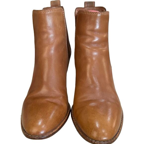 Madewell The Regan leather Chelsea boot size 8 in brown pull on size gored - Picture 1 of 11